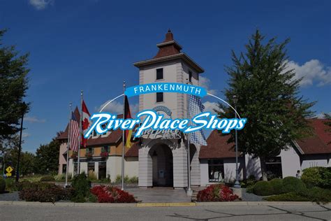 River place shops - Go back to Events Calendar. 925 S. Main St. Frankenmuth, MI 48734. (800) 600-0105. riverplaceshops@bavarianinn.com. Celebrate fall in Michigan's Little Bavaria during Scarecrow Fest, with a fun family-friendly festival at Frankenmuth River Place Shops and special scarecrow. 